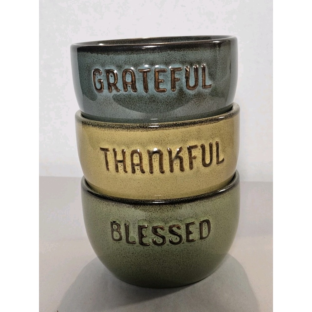Set of 3 Inspirational Ceramic Dipping Bowls HALLMARK !